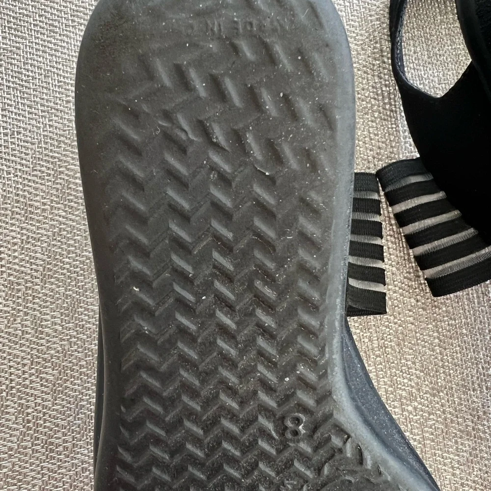 Skechers Black and Gray Wedge Sandals - Picture 3 of 6